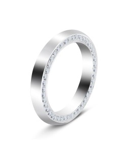 CZ Round Silver Ring NSR-2824